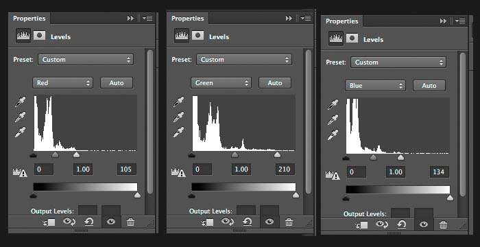 Levels used for exposure normalization and white balance